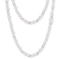 mm S925 Silver Infinity Stars D VVS1 Round Moissanite Tennis Chain Necklace